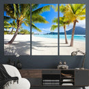 Blue Beach and Sea Wall Art Canvas Print by MyGreatCanvas | Canvas Wall Art Prints | Photo Prints & Wall Decor