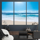 Wall Art Canvas Print Shiny Blue Sea and Beach by MyGreatCanvas | Canvas Wall Art Prints | Photo Prints & Wall Decor