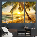 Beach Sunset Canvas Wall Art Print - Tropical Beach Canvas by MyGreatCanvas | Canvas Wall Art Prints | Photo Prints & Wall Decor