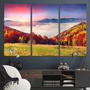 Autumn Mountain Foggy Landscape Wall Art Canvas Print | by MyGreatCanvas | Canvas Wall Art Prints | Photo Prints & Wall Decor