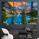 Canadian Rockies Moraine Lake Wall Art Canvas Print, Pine