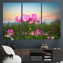 Pink Flower on the Mountain Canvas Print, Framed Pink Flower