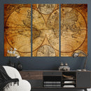 Vintage World Map Canvas Print – Antique Push Pin Travel by MyGreatCanvas | Canvas Wall Art Prints | Photo Prints & Wall Decor