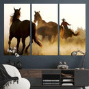 Horses and Cowboys Wall Art Canvas Print by MyGreatCanvas | Canvas Wall Art Prints | Photo Prints & Wall Decor
