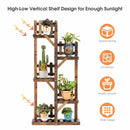 5-Tier Flower Rack Wood Plant Stand 6 Pots Display Shelf by LJGDeals