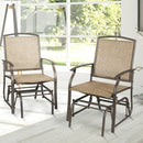 2 Pieces Patio Swing Single Glider Chair Rocking Seating by LJGDeals
