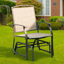 Steel Frame Garden Swing Single Glider Chair Rocking Seating by LJGDeals