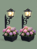Solar Lamp Post with Flower Pot – Outdoor Garden & Patio Light – Multi Pack by 2Dropme