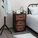Industrial 3-Layers Fabric Dresser with Fabric Drawers and Steel Frame by LJGDeals