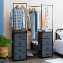 3-in-1 Portable Multifunctional Dresser with 8 Fabric Drawers and Metal Rack by LJGDeals