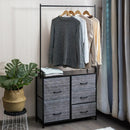5 Fabric Drawers Dresser with Metal Frame and Wooden Top by LJGDeals
