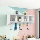 Wall-Mounted Storage Cabinet Hanging Entryway Shelf Coat Rack by LJGDeals