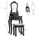 Makeup Dressing Table and Bench 3 Drawers and Cushioned Stool for Girls by LJGDeals