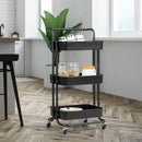 3-Tier Utility Cart Storage Rolling Cart with Casters by LJGDeals