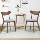 Set of 2 Dining Chairs Upholstered Curved Back Side by LJGDeals