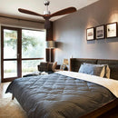52 Inch Modern Ceiling Fan Indoor Outdoor Brushed Nickel Finish with Remote by LJGDeals
