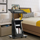 Sit-to-Stand Laptop Desk Cart Height Adjustable with Storage-Black