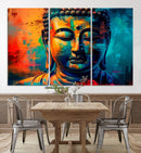 Colorful Buddha Wall Art – Framed Abstract Portrait Canvas by MyGreatCanvas | Canvas Wall Art Prints | Photo Prints & Wall Decor