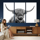Scottish Highland Cow Cattle Art Print Wall Art Canvas Print
