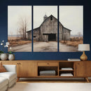 Farmhouse Rustic Barn Wall Art Canvas Print – Framed and