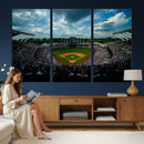 3-Panel Kauffman Stadium Wall Art Print | Large Kansas City