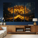 Golden Tree of Life Canvas Wall Art Print - Majestic Glowing by MyGreatCanvas | Canvas Wall Art Prints | Photo Prints & Wall Decor