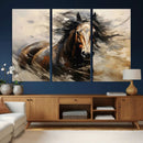 Abstract Horse Wall Art Canvas Print – Large Western