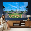 Wrigley Field Chicago Cubs Panoramic Art Multi-Piece Canvas