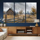 Rustic Autumn Farmhouse Wall Art Canvas Print – Serene