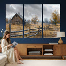 Rustic Autumn Farmhouse Wall Art Canvas Print – Serene