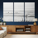 Surfer Silhouette Wall Art Canvas Print – Framed Calm Ocean by MyGreatCanvas | Canvas Wall Art Prints | Photo Prints & Wall Decor