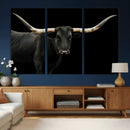 Longhorn Cattle Wall Art Canvas Print – Framed Texas Ranch by MyGreatCanvas | Canvas Wall Art Prints | Photo Prints & Wall Decor