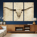 Longhorn Skull Wall Art Canvas Print – Rustic Western by MyGreatCanvas | Canvas Wall Art Prints | Photo Prints & Wall Decor