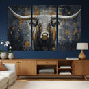 Rustic Bull Wall Art Canvas Print, Longhorn Wall Decor for by MyGreatCanvas | Canvas Wall Art Prints | Photo Prints & Wall Decor