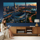 Chicago Bears Soldiers Field Wall Art Canvas Print – Framed