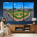 Wrigley Field Baseball Stadium Canvas Wall Art – Packed