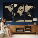 World Map Wall Art Print – Detailed Map of the World Wall