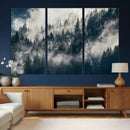 Foggy Mountain Forest Canvas Print, Misty Pine Trees Nature by MyGreatCanvas | Canvas Wall Art Prints | Photo Prints & Wall Decor