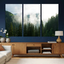 Misty Mountain Forest Canvas Print, Foggy Pine Trees Nature by MyGreatCanvas | Canvas Wall Art Prints | Photo Prints & Wall Decor