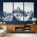 Snowy Mountain Range Canvas Print, Alpine Peaks Landscape by MyGreatCanvas | Canvas Wall Art Prints | Photo Prints & Wall Decor