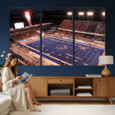Boise State Stadium Large Wall Art Canvas Print for Living