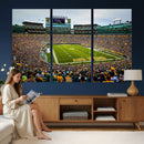 Green Bay Packers Stadium Wall Art Canvas Print, Lambeau