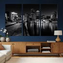 Boston Wall Art Canvas Print, Boston City Downtown Night by MyGreatCanvas | Canvas Wall Art Prints | Photo Prints & Wall Decor