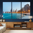 Chicago Wall Art Canvas Print, Chicago City Downtown Night by MyGreatCanvas | Canvas Wall Art Prints | Photo Prints & Wall Decor