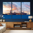 Chicago Wall Art Canvas Print - Chicago City Downtown Night by MyGreatCanvas | Canvas Wall Art Prints | Photo Prints & Wall Decor