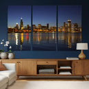Chicago Wall Art Canvas Print - Chicago City Downtown Night by MyGreatCanvas | Canvas Wall Art Prints | Photo Prints & Wall Decor