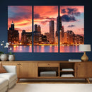 Chicago Wall Art Canvas Print - Chicago City Downtown Night by MyGreatCanvas | Canvas Wall Art Prints | Photo Prints & Wall Decor