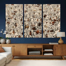 Abstract Longhorn Wall Art Canvas Print - Farm Animal by MyGreatCanvas | Canvas Wall Art Prints | Photo Prints & Wall Decor