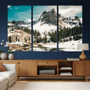 Snowy Mountain Wall Art Canvas Print, Alpine Pine Forest by MyGreatCanvas | Canvas Wall Art Prints | Photo Prints & Wall Decor