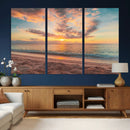Sunset Beach Wall Art Canvas Print – Soft Coastal by MyGreatCanvas | Canvas Wall Art Prints | Photo Prints & Wall Decor